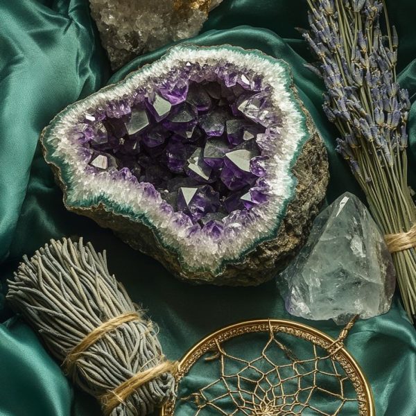 _Очаровательный натюрморт с аметистом и звездными элементами_